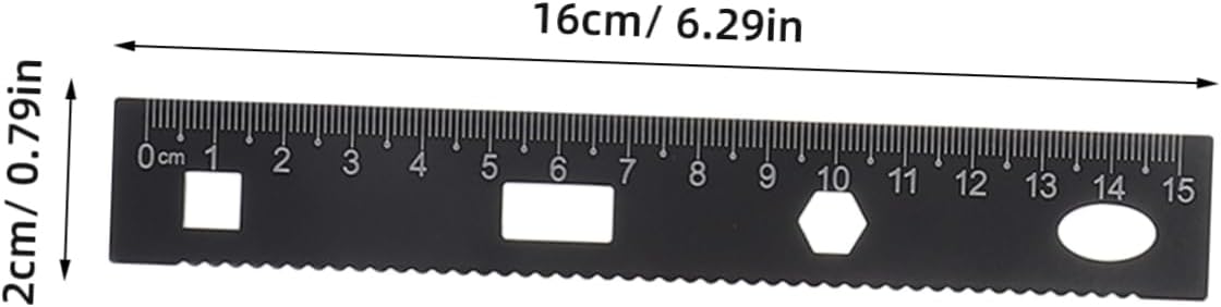Metal Ruler Set 4 Pieces Aluminum Alloy Geometry Tools