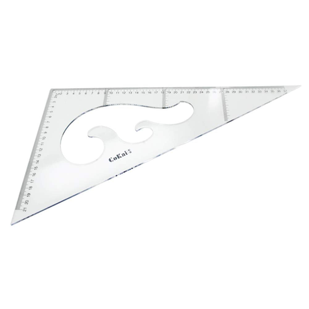 Jutagoss 40CM Large Triangle Ruler Square Set Plastic Triangular Scale Architectural Ruler for Students Homeschoolers Architects Engineers 1pcs
