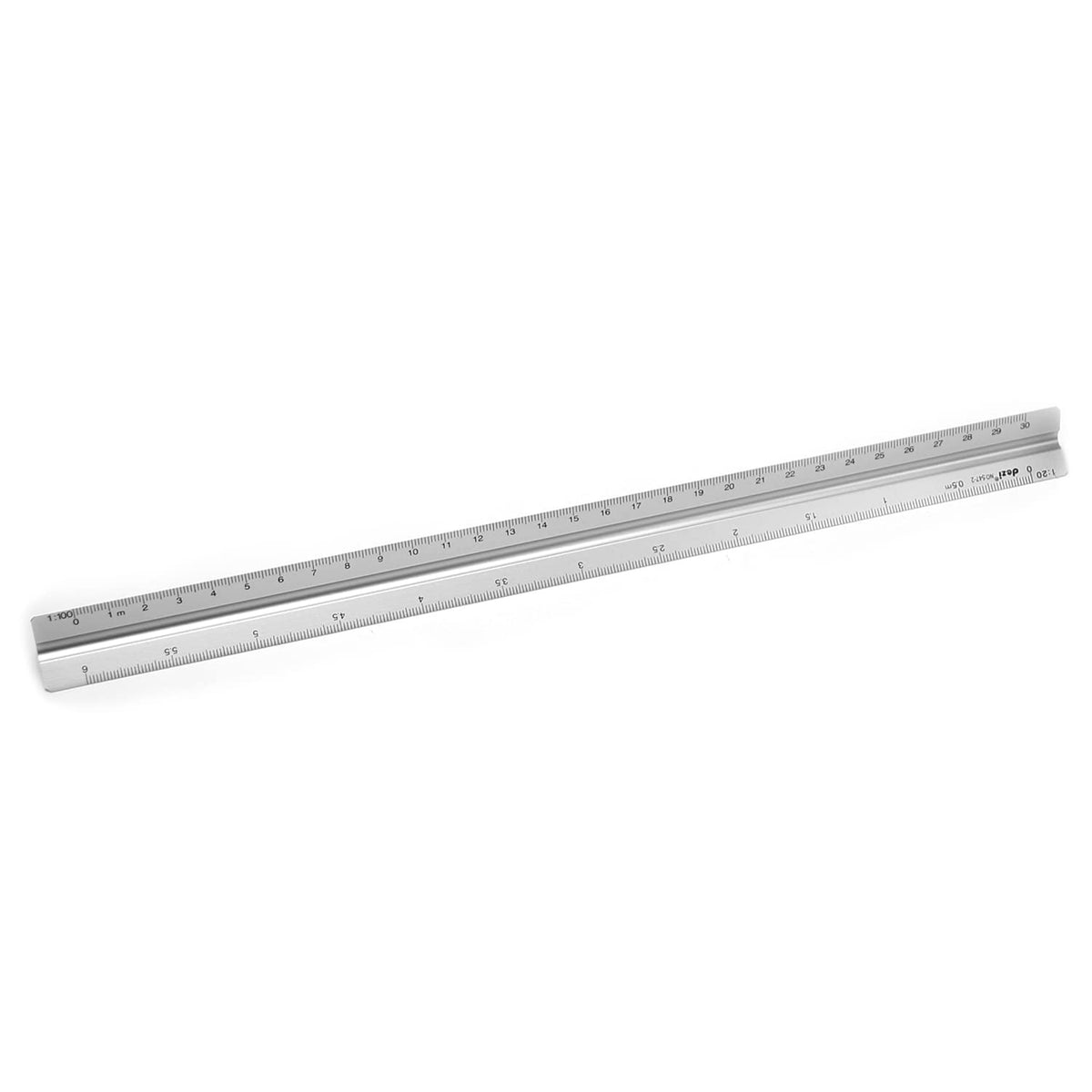 Utoolmart Triangular Ratio Scale Ruler Set,30cm / 11.8-inch Architectural Scale,Aluminum Alloy Ruler, Measuring Tool for Architects, Engineers, Draftsman and Students Silver 1 Pcs