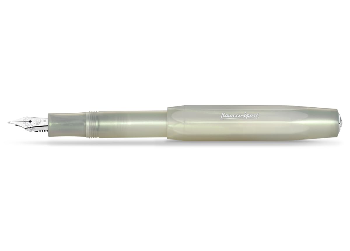 Kaweco LUNAR SPORT Fountain Pen Light Green I Premium Reservoir Pen with Steel Nib for Ink Cartridges 13 cm I Nib: B (Broad)