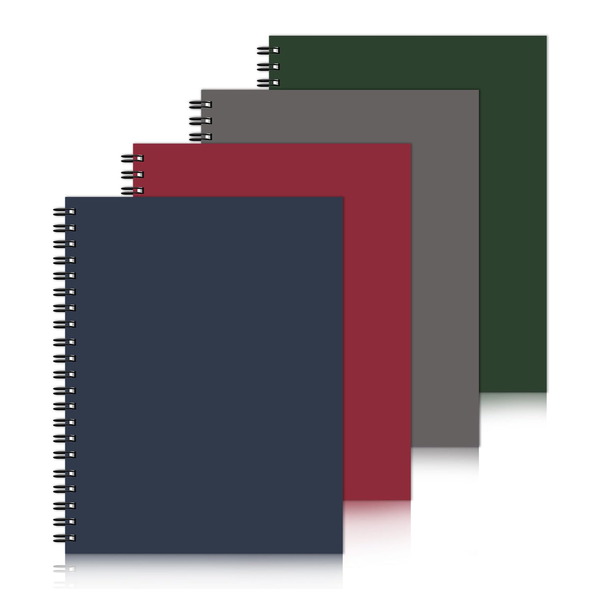 Lined Spiral Notebook 8.5"x11" 4 Pack Hardcover Journal 100GSM