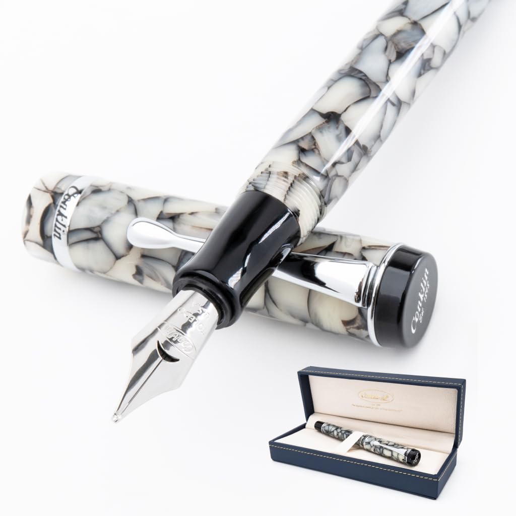 Conklin Duragraph Fountain Pen Ice Blue - Fine Nib, Elegant Writing Instrument with Cool Blue Finish