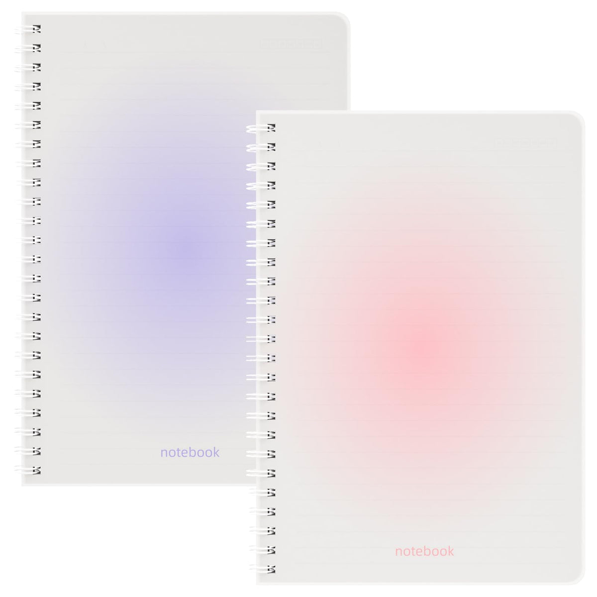 Oucaru A4 Spiral Notebook 4 Pack College Ruled Cute Pastel Notebooks