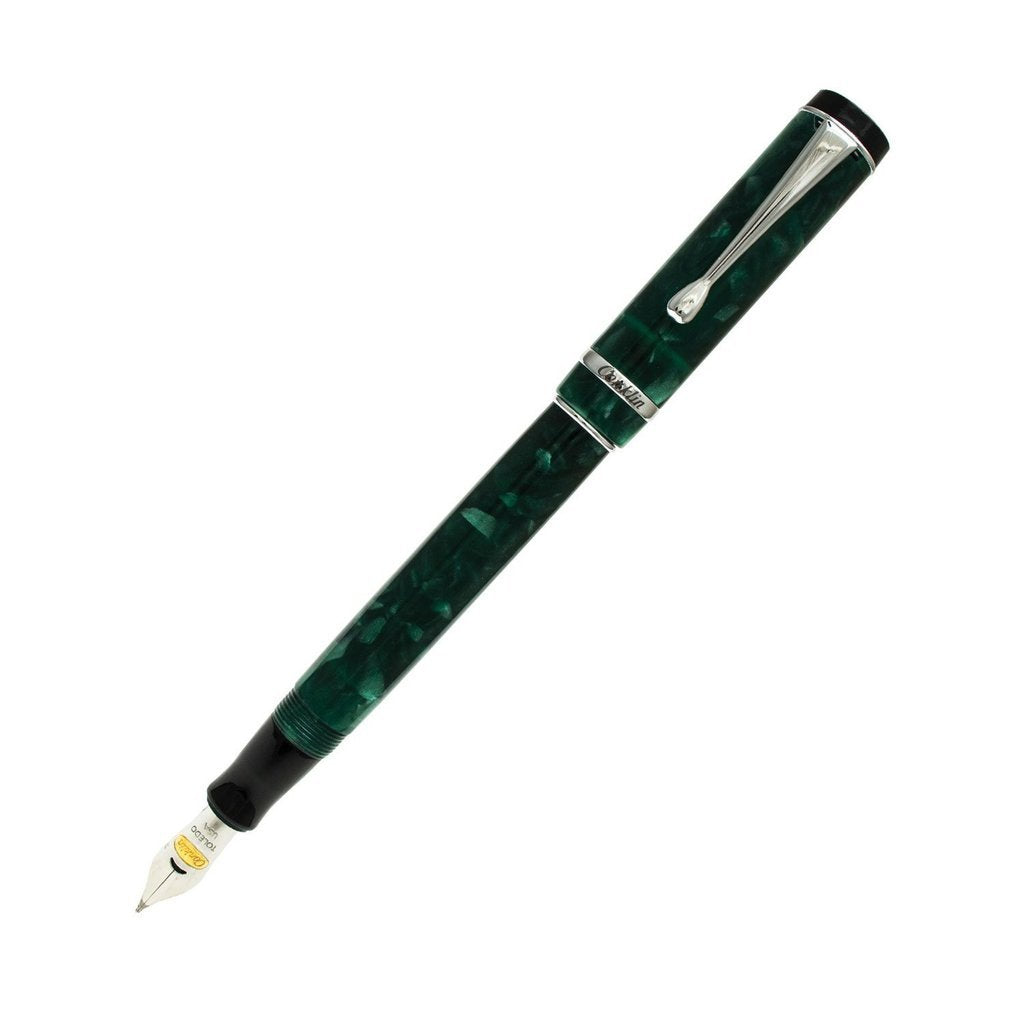 Conklin Duragraph Fountain Pen Ice Blue - Fine Nib, Elegant Writing Instrument with Cool Blue Finish