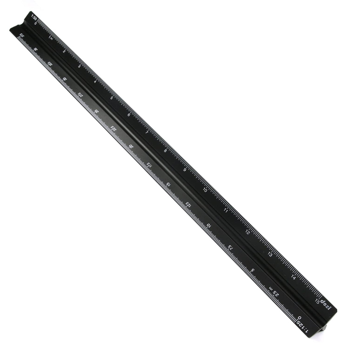 Utoolmart Triangular Ratio Scale Ruler Set,30cm / 11.8-inch Architectural Scale,Aluminum Alloy Ruler, Measuring Tool for Architects, Engineers, Draftsman and Students Silver 1 Pcs