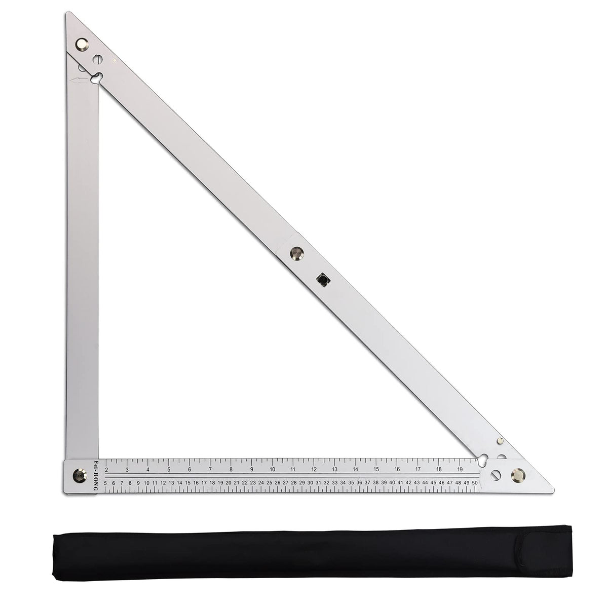 FEIRONG 3-in-1 Carpenter Square Tools,7" Triangle Square 10" L Shaped Ruler and Carpenter Pencil,Framing Square for Furniture and Cabinet Making