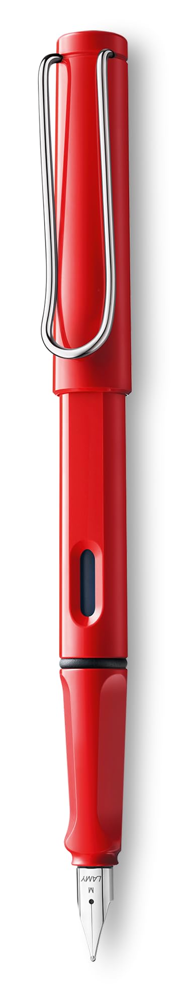 LAMY safari blue - Fountain Pen with ergonomic grip & polished steel nib in size F - ideal for any Writing & Calligraphy - including LAMY T 10 blue cartridge - Right-Handed