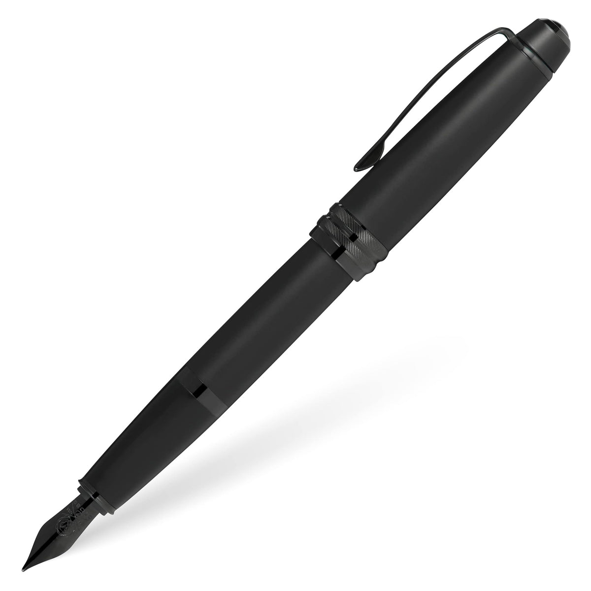 Cross Bailey Matte Black Lacquer Fine Nib Fountain Pen, Black Ink