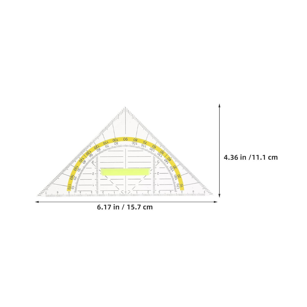 10pcs Triangle Ruler with Handle, Protractor for Drawing and Geometry