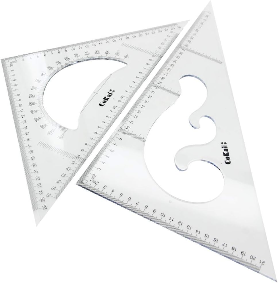 35CM Large Triangle Ruler Square Set Plastic Triangular Scale Architectural Ruler for Students Homeschoolers Architects Engineers 1pcs