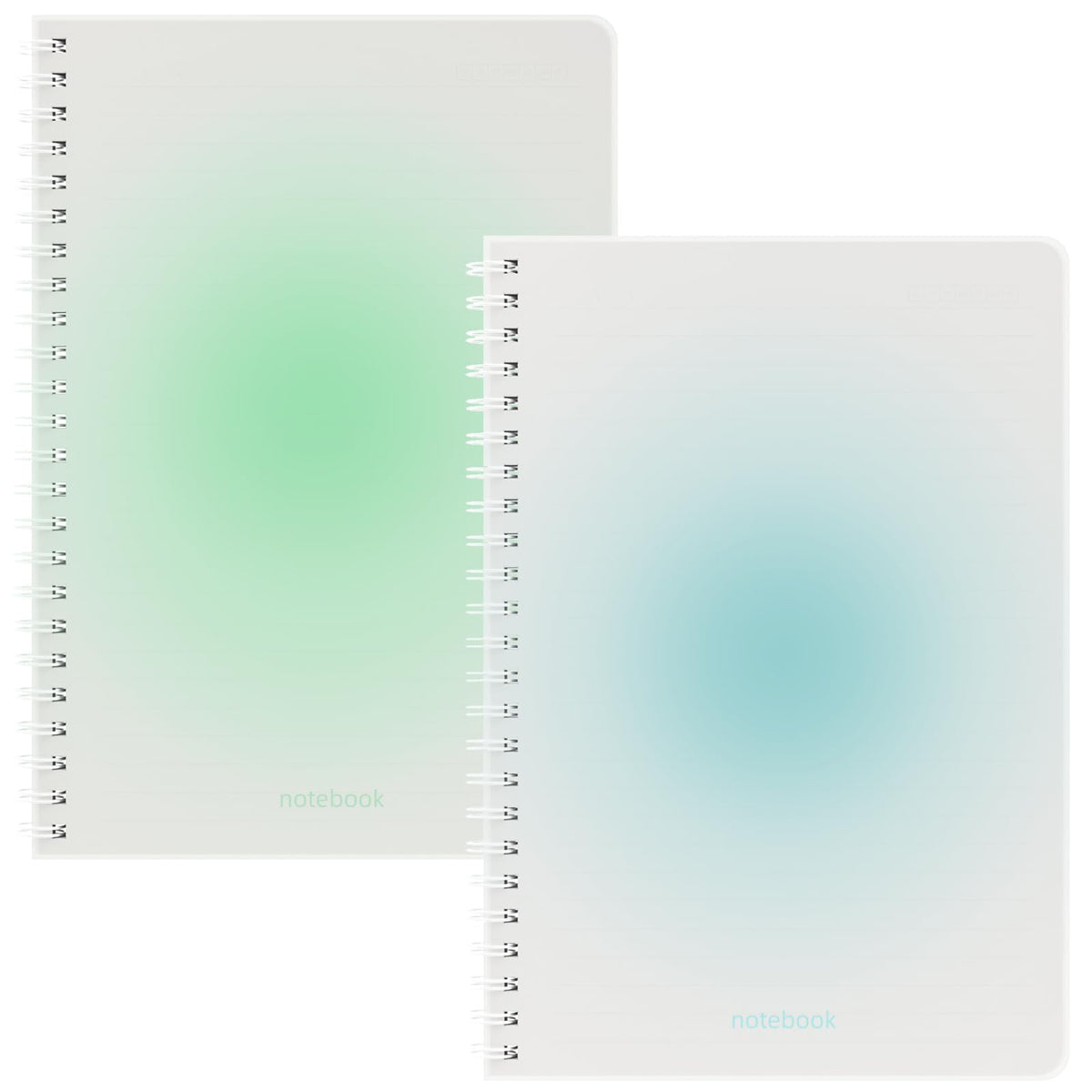 Oucaru A4 Spiral Notebook 4 Pack College Ruled Cute Pastel Notebooks