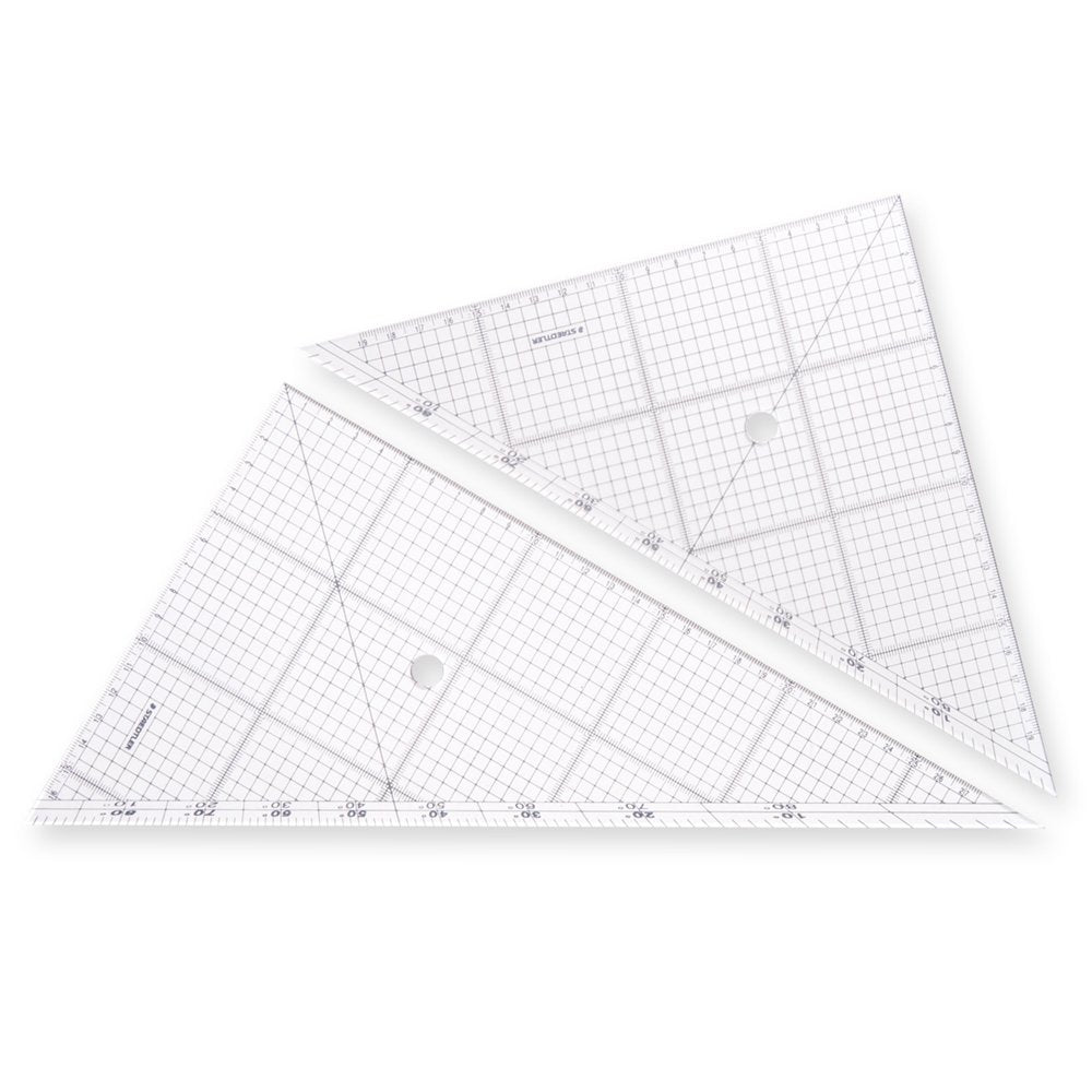 STAEDTLER 966 30 Triangle Ruler Drawing Set for Layout 11.8 inches (30 cm)