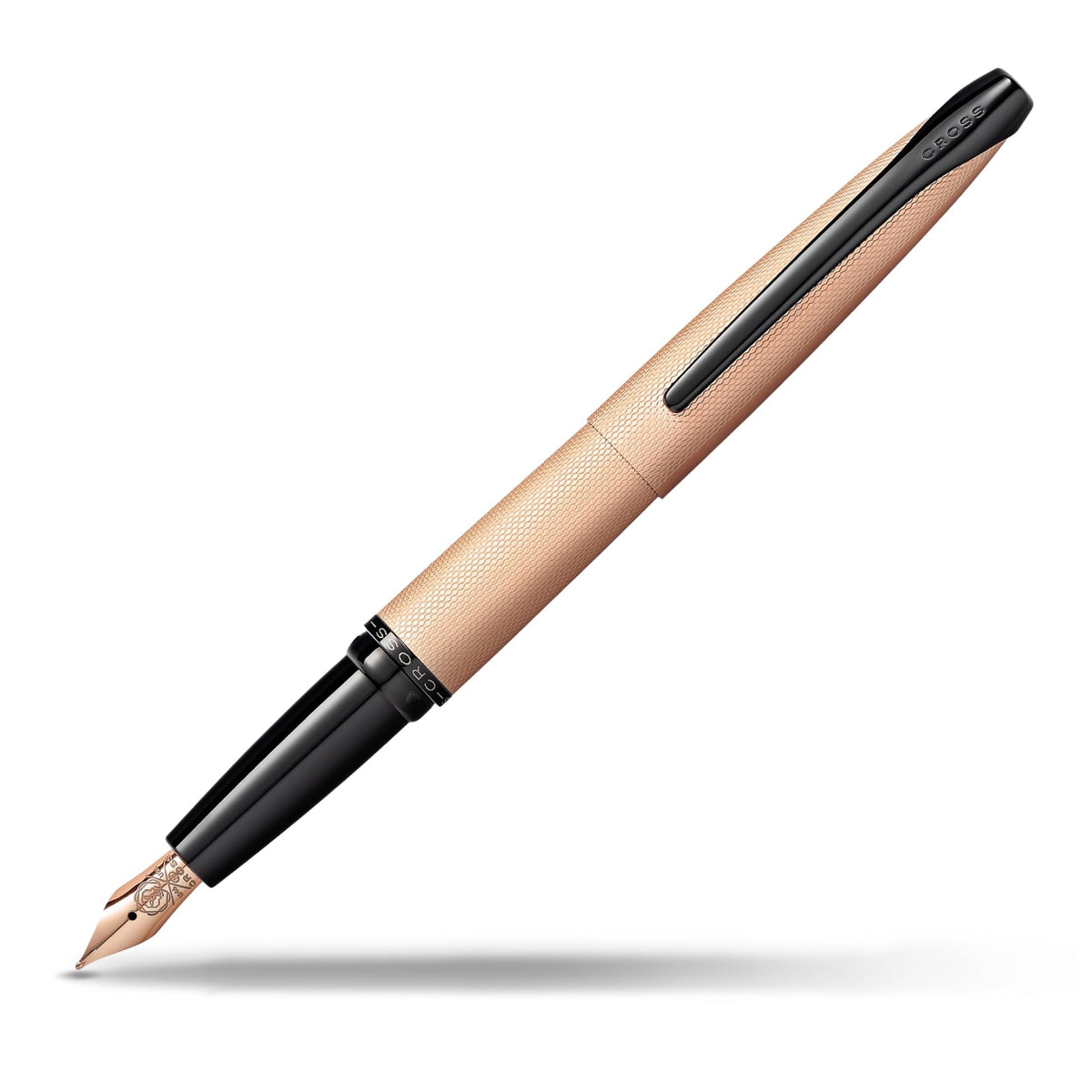 Cross ATX Sandblasted Dark Blue Fountain Pen, Fine Nib, Black Ink