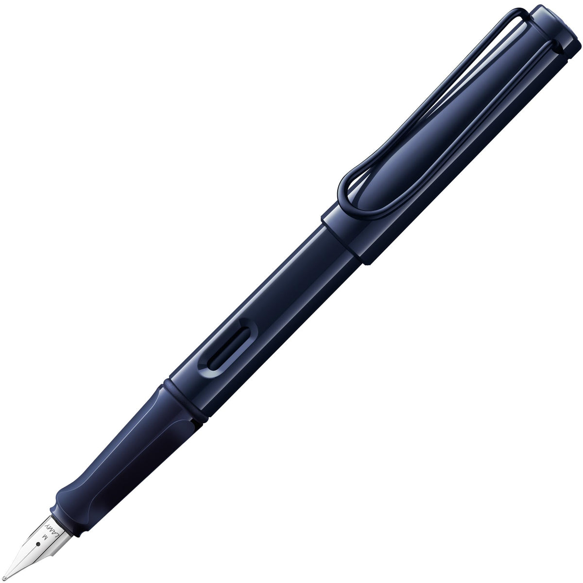 LAMY safari blue - Fountain Pen with ergonomic grip & polished steel nib in size F - ideal for any Writing & Calligraphy - including LAMY T 10 blue cartridge - Right-Handed