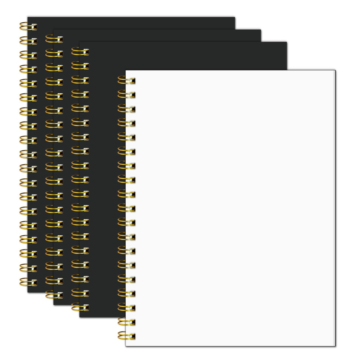 Lined Spiral Notebook B5 Hardcover Black Journal 100GSM 7x10