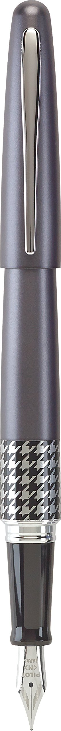 PILOT MR Retro Pop Collection Fountain Pen in Gift Box, Purple Barrel with Elipse Accent, Medium Point Stainless Steel Nib, Refillable Black Ink (91444)