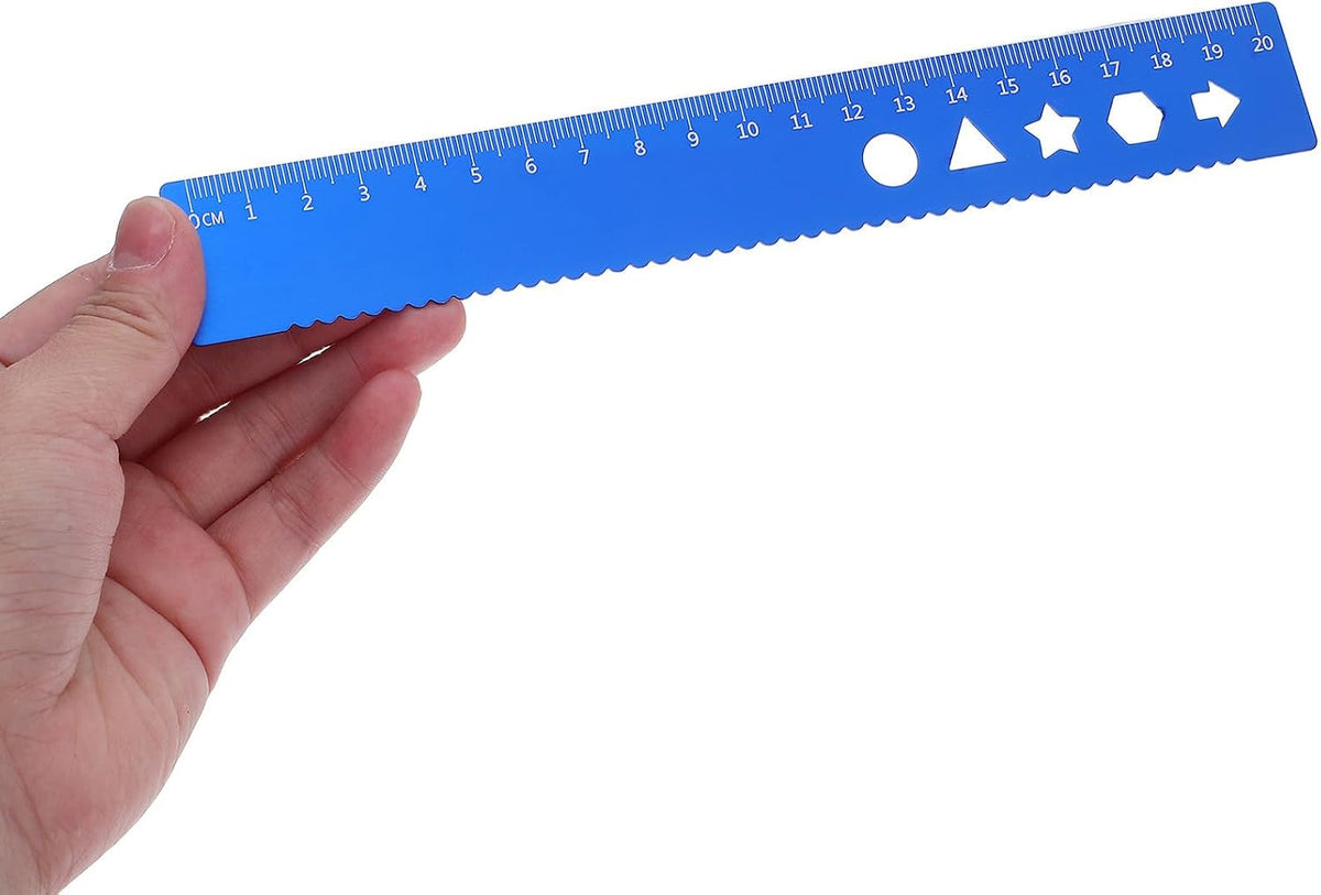 Metal Geometry Set Storage Box with Protractor Triangle Rulers 8pcs