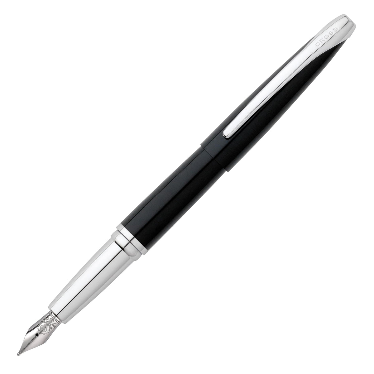 Cross ATX Sandblasted Dark Blue Fountain Pen, Fine Nib, Black Ink