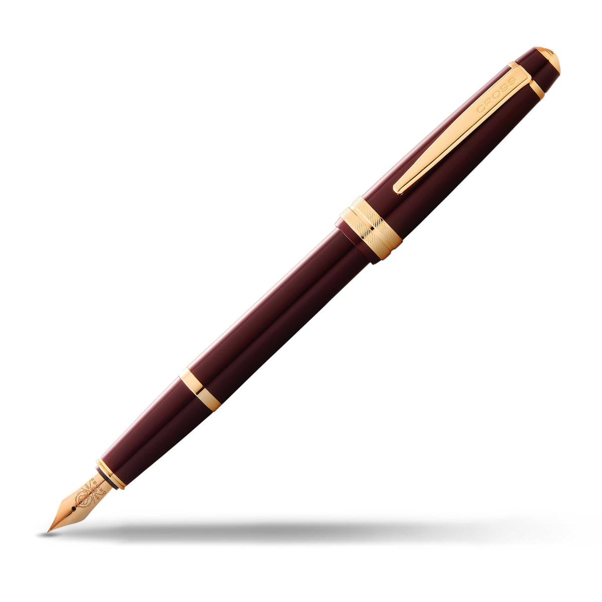 Cross Bailey Light Polished Burgundy Fountain Pen, Black Ink