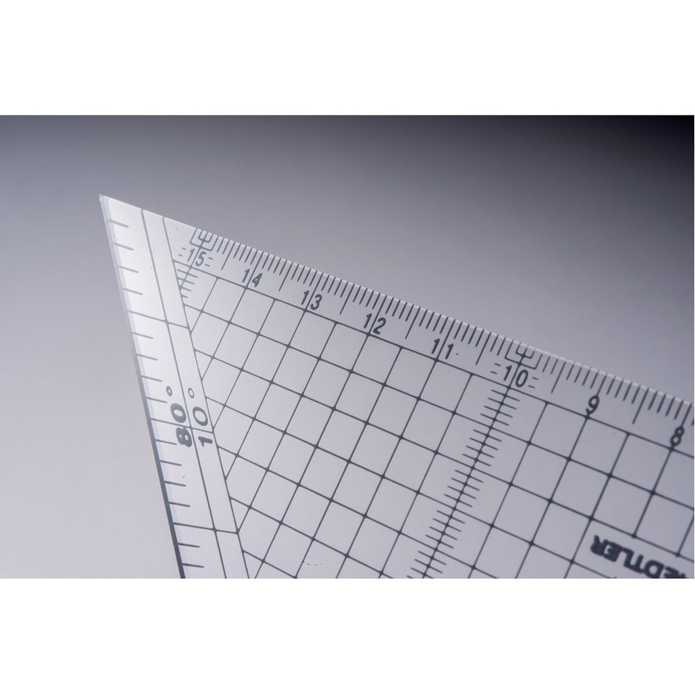 STAEDTLER 966 24 Triangle Ruler Drawing Set for Layout 9.4 inches (24 cm)