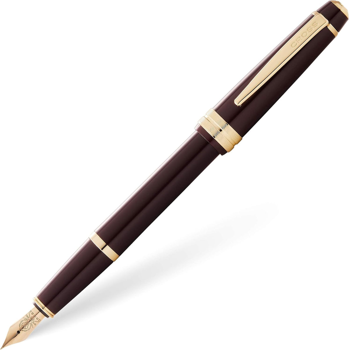 Cross Bailey Light Polished Burgundy Fountain Pen, Black Ink