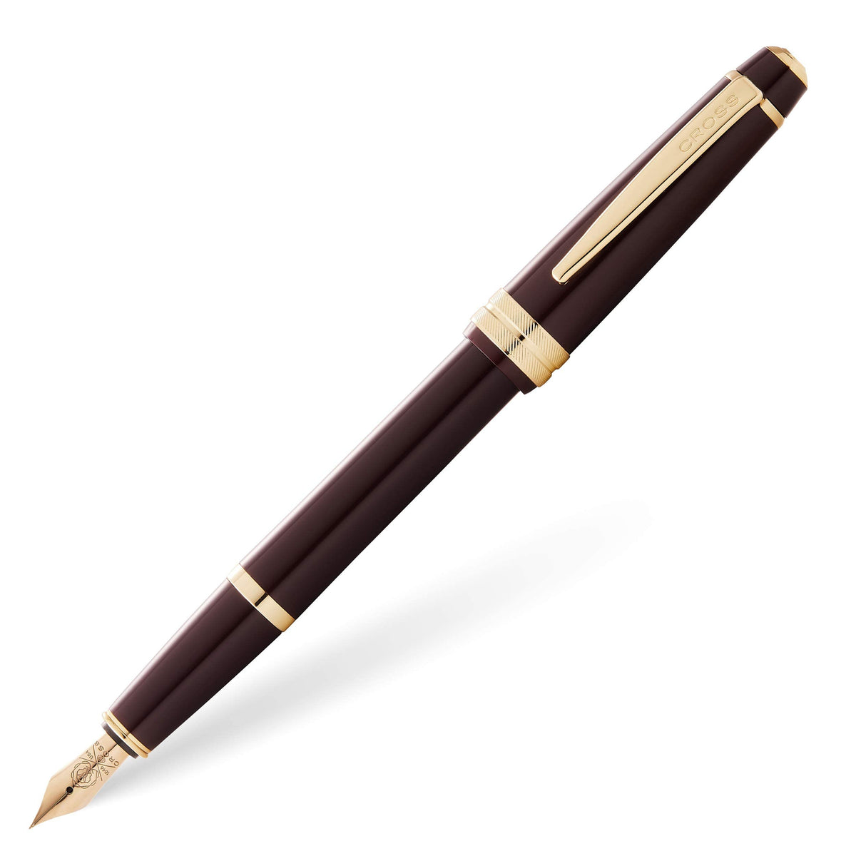 Cross Bailey Light Polished Burgundy Fountain Pen, Black Ink