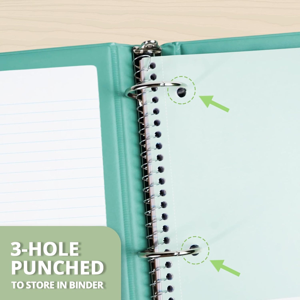 ONAVIA 1 Subject Spiral Notebook College Ruled Bulk, 140 Pages, Assorted