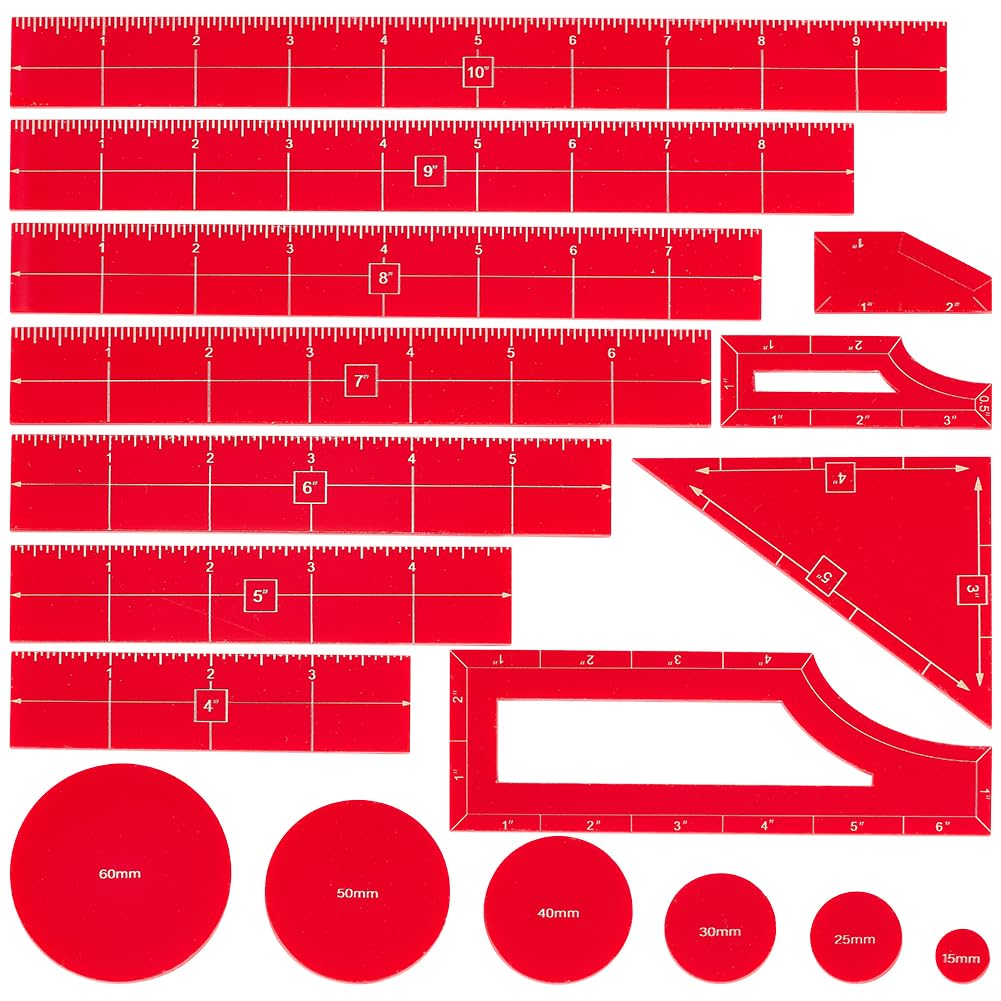 BENECREAT 17PCS Objective Point Markers, Acrylic Ruler Objective Makers Set, Round Objective Marker Gaming Accessory, War Games Measuring Ruler for Tabletop Wargames Templates Set (White)