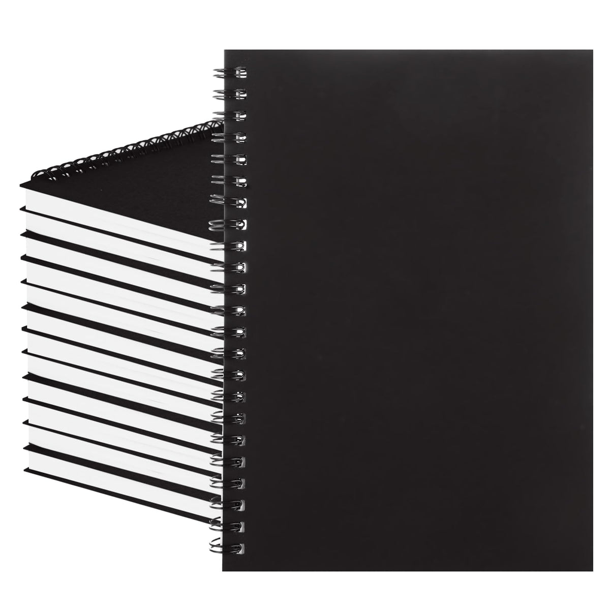 MIVIDE 24 Pack A5 Bulk Spiral Notebooks with Kraft Cover, 8.3 x 5.8 Inch 60 Pages Hardcover Spiral Lined Notebook Journal, Lined Travel Bulk Writing Paper Notebook for School Business Office Supplies