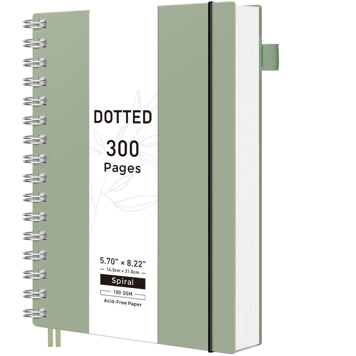 RETTACY Spiral College Ruled Notebook, 300 Pages, A5 Size (5.7" x 8.2")