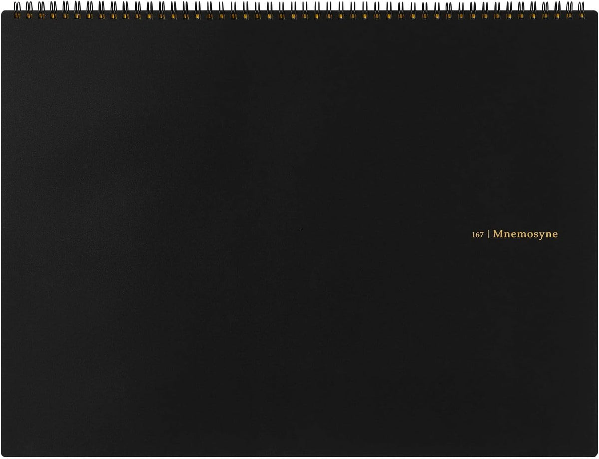Maruman Mnemosyne Spiral Notebook, Horizontal A3, 11.69"x16.54", 5mm Grid