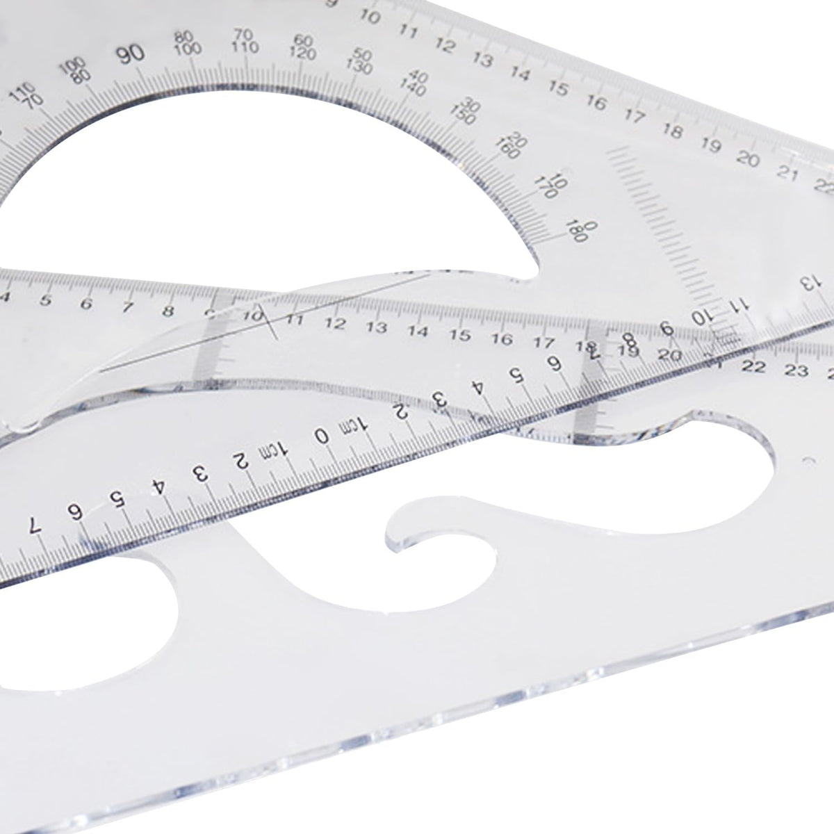 35CM Large Triangle Ruler Square Set Plastic Triangular Scale Architectural Ruler for Students Homeschoolers Architects Engineers 1pcs