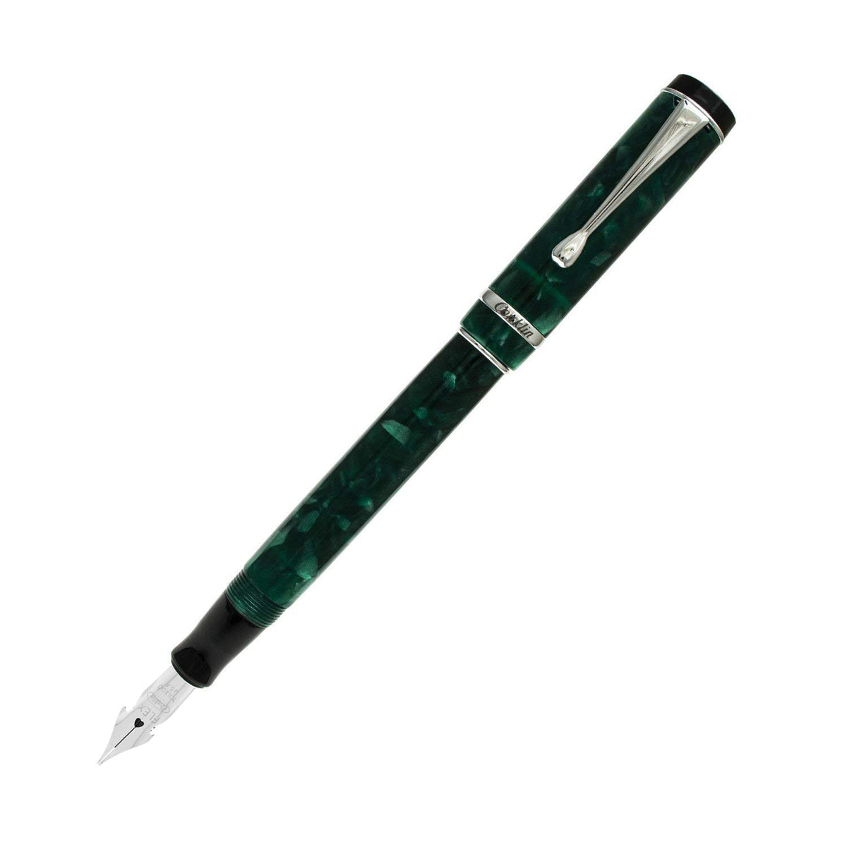 Conklin Duragraph Fountain Pen Ice Blue - Fine Nib, Elegant Writing Instrument with Cool Blue Finish
