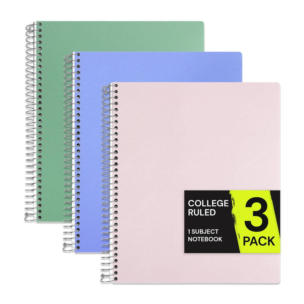 ONAVIA 1 Subject Spiral Notebook College Ruled Bulk, 140 Pages, Assorted