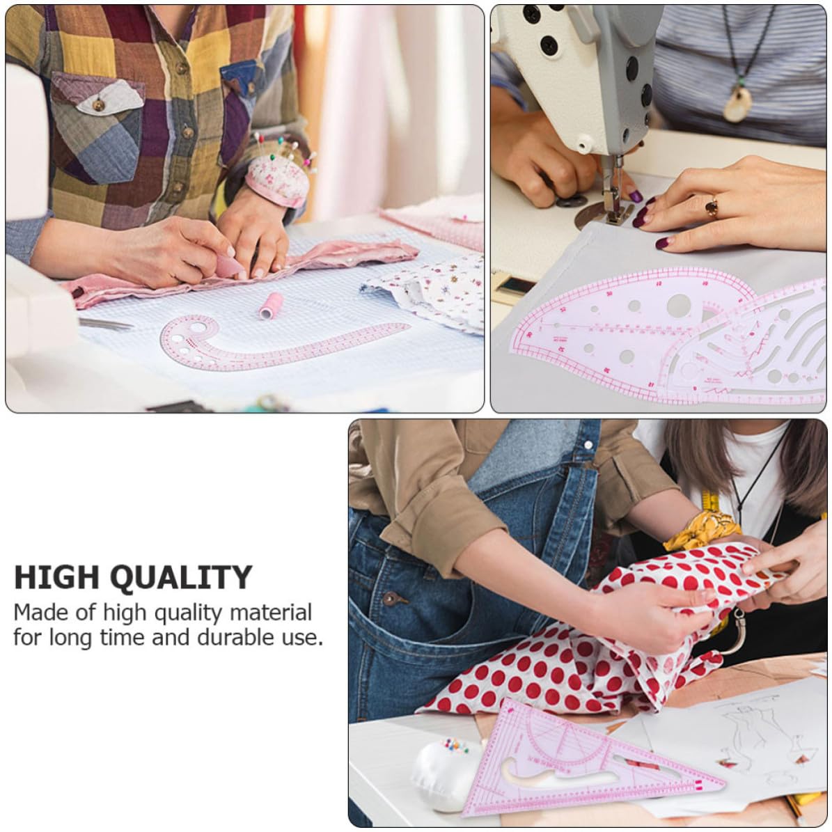9pcs French Metric Ruler Set, Curved Sewing Tools for Pattern Making