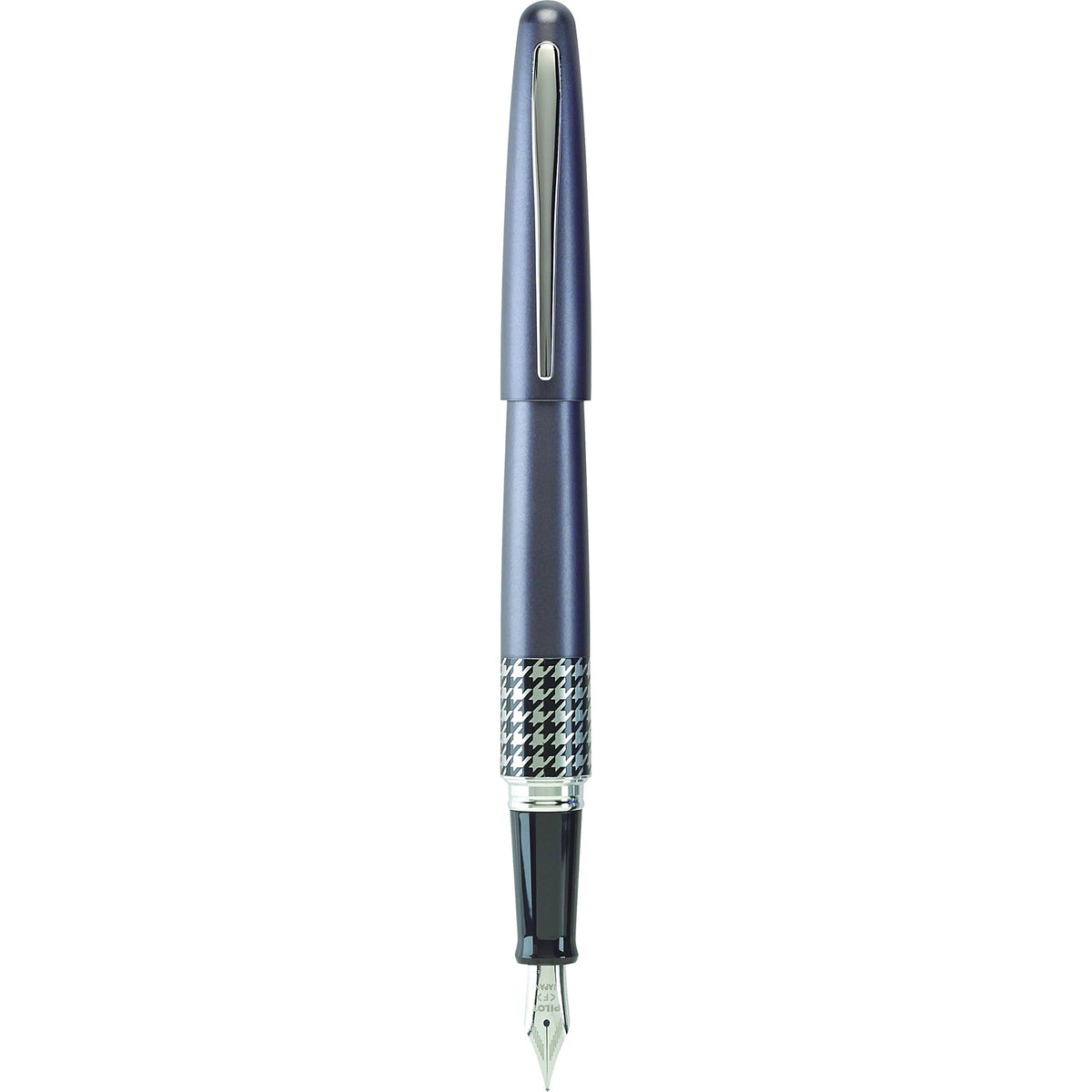 PILOT MR Retro Pop Collection Fountain Pen in Gift Box, Purple Barrel with Elipse Accent, Medium Point Stainless Steel Nib, Refillable Black Ink (91444)
