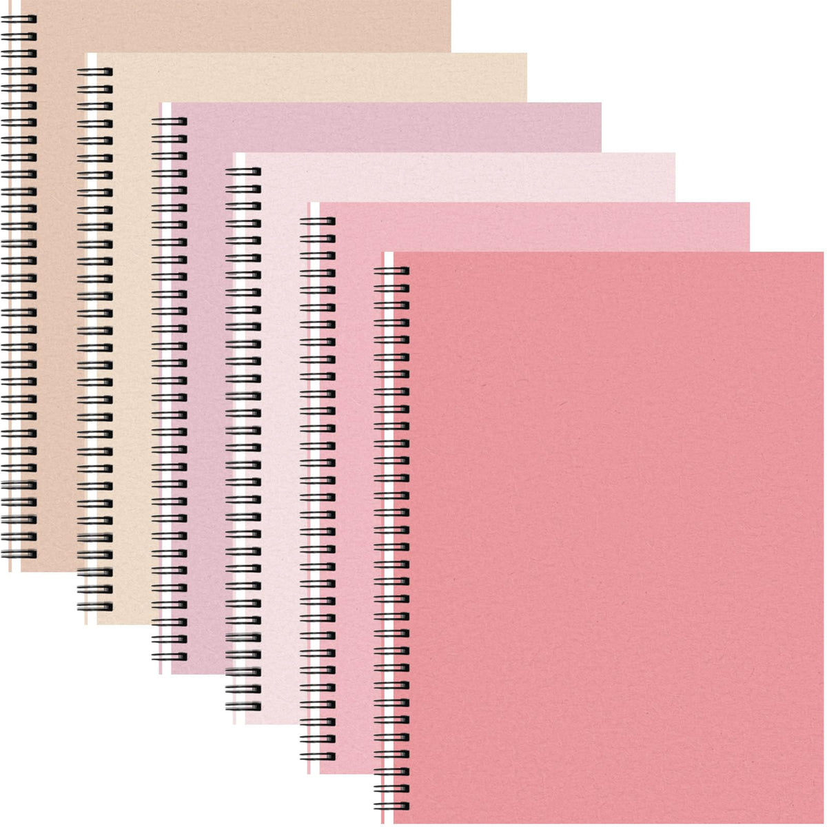 Glenmal 6 Pcs Spiral Notebook, College Ruled 8.5 x 11'', Classic Color