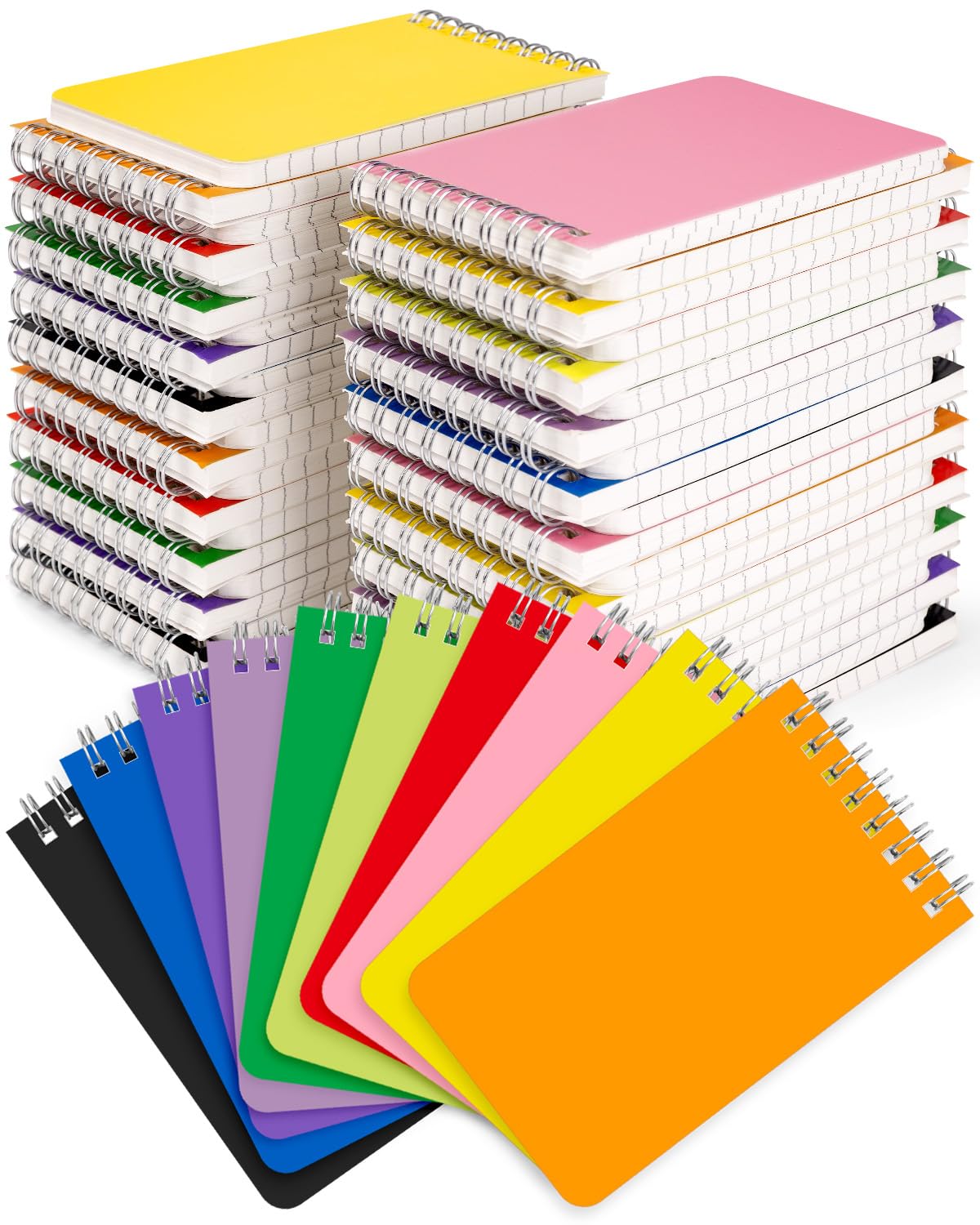 Dynta Mini Spiral Notebooks Bulk 3x5 Inch Memo Pads,Small Notepad Top Bound