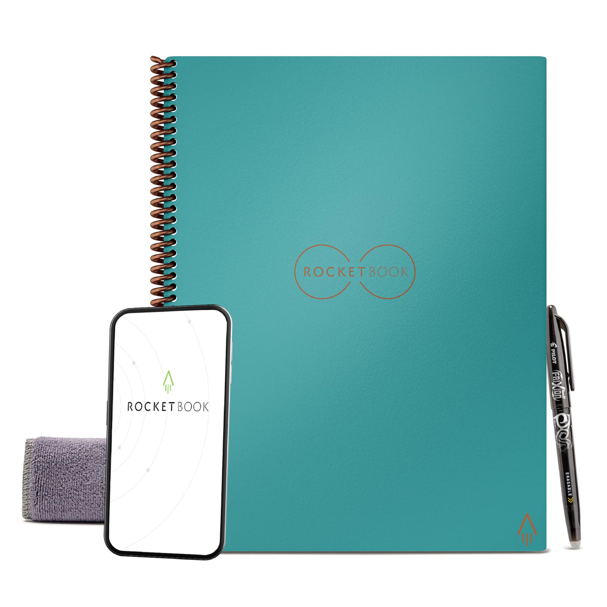 Rocketbook Core Reusable Smart Notebook, Letter Size 8.5x11, Black