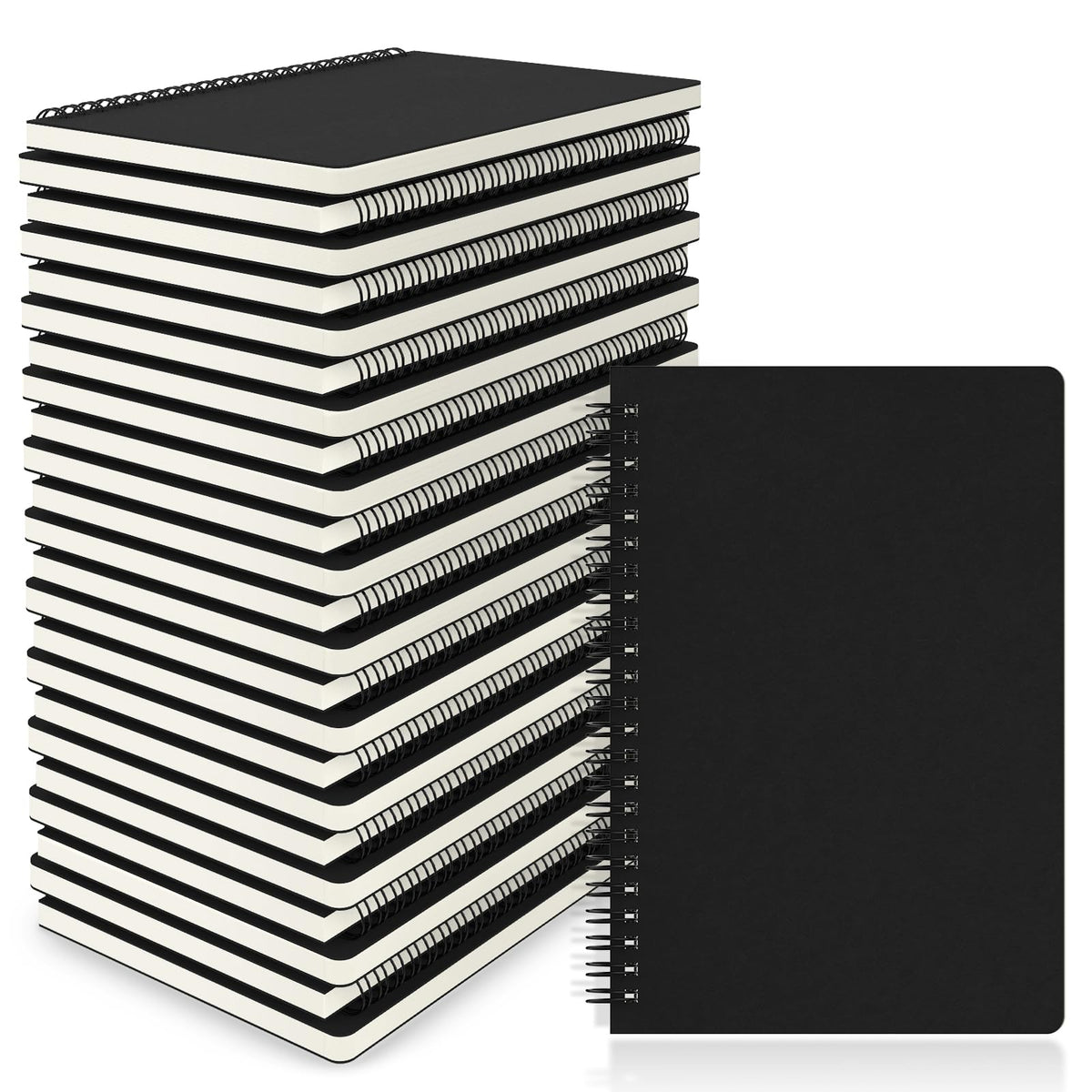 EUSOAR Spiral Ruled Notebook, A5 3packs 5.5"X8.3" 120 Pages Lined Travel Writing Notebooks Journal, Memo Notepad Sketchbook, Office Business Subject Diary Ruled Spiral Book Journal-Coffee Cover