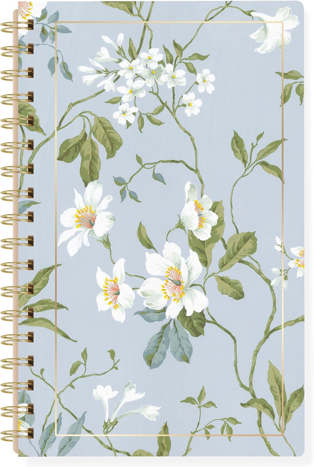 Fringe Studio Paper Spiral Journal, "FLEUR MAGNOLIA VINES", Approx. 6” w x 9.5” h x 0.5", 160 Pg, Fleur Collection (140PA006FSC)