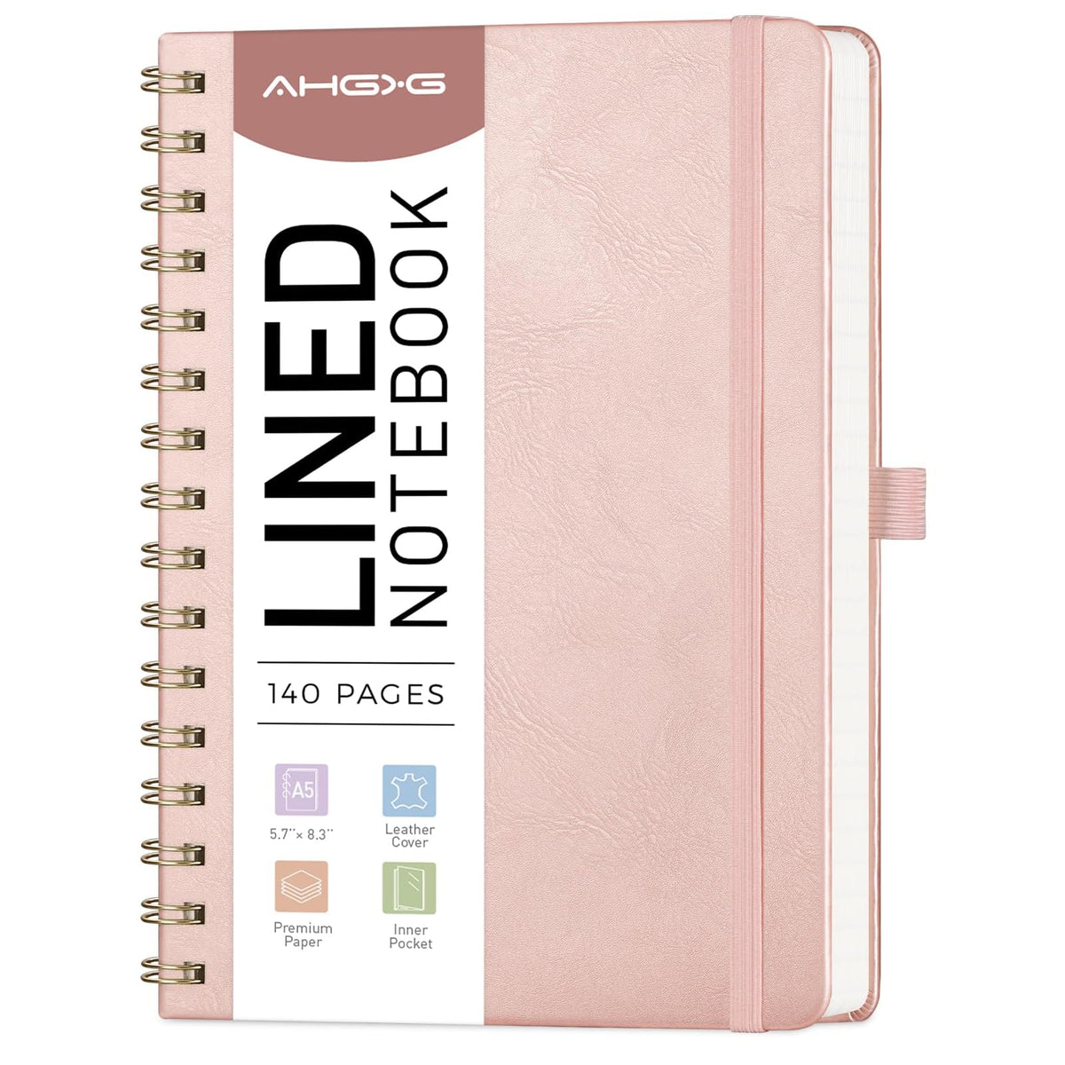 AHGXG Lined Spiral Journal Notebook, 110 Pages, A4 (8.5" x 11")
