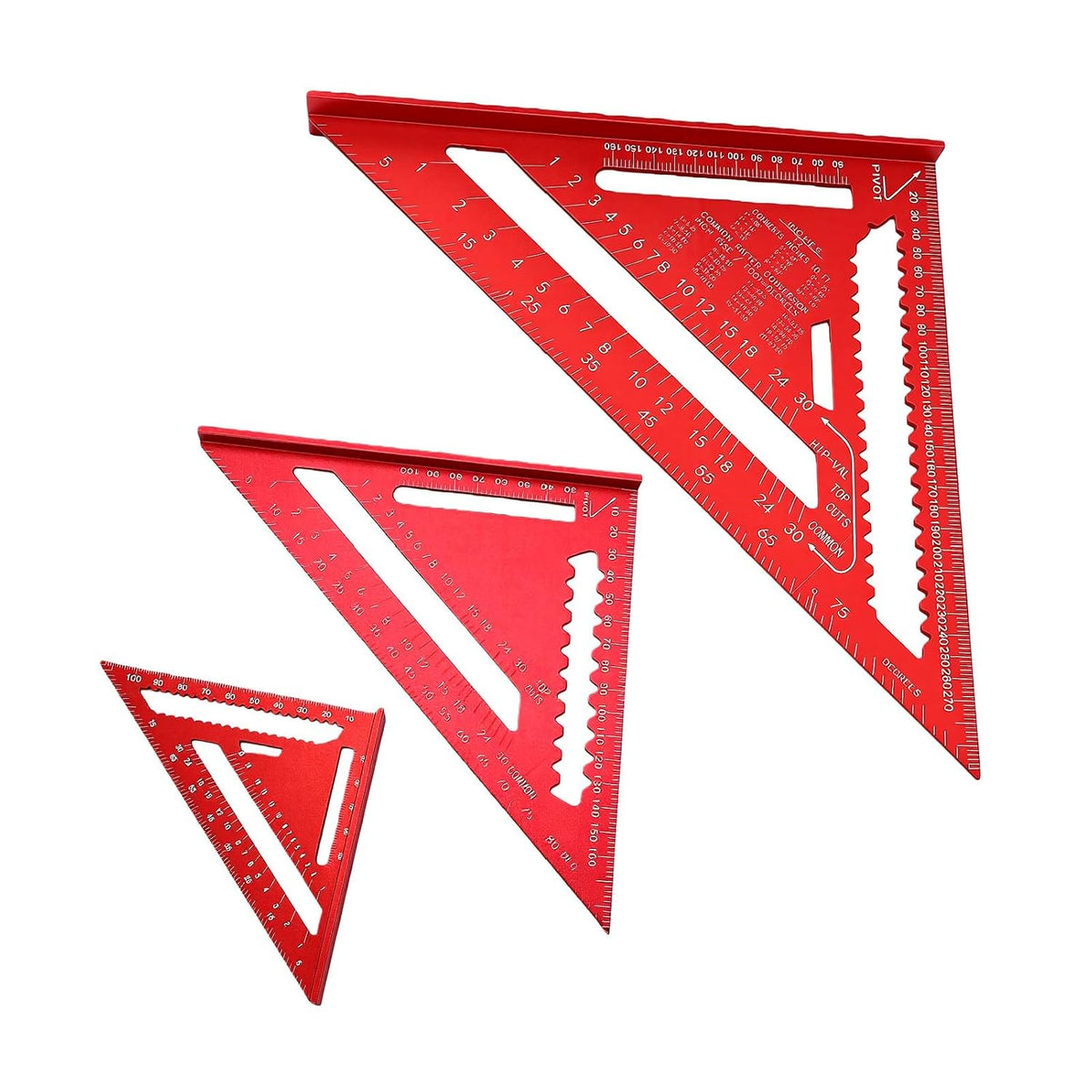 GOWENIC 3PCS Aluminum Rafter Square Set, 4/6/12 Inch