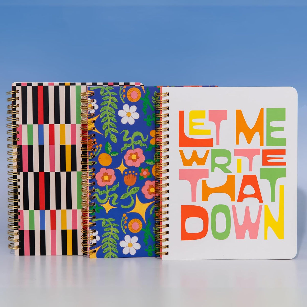 ban.do Small Colorful Spiral Notebook (Mid-Century Stripe)