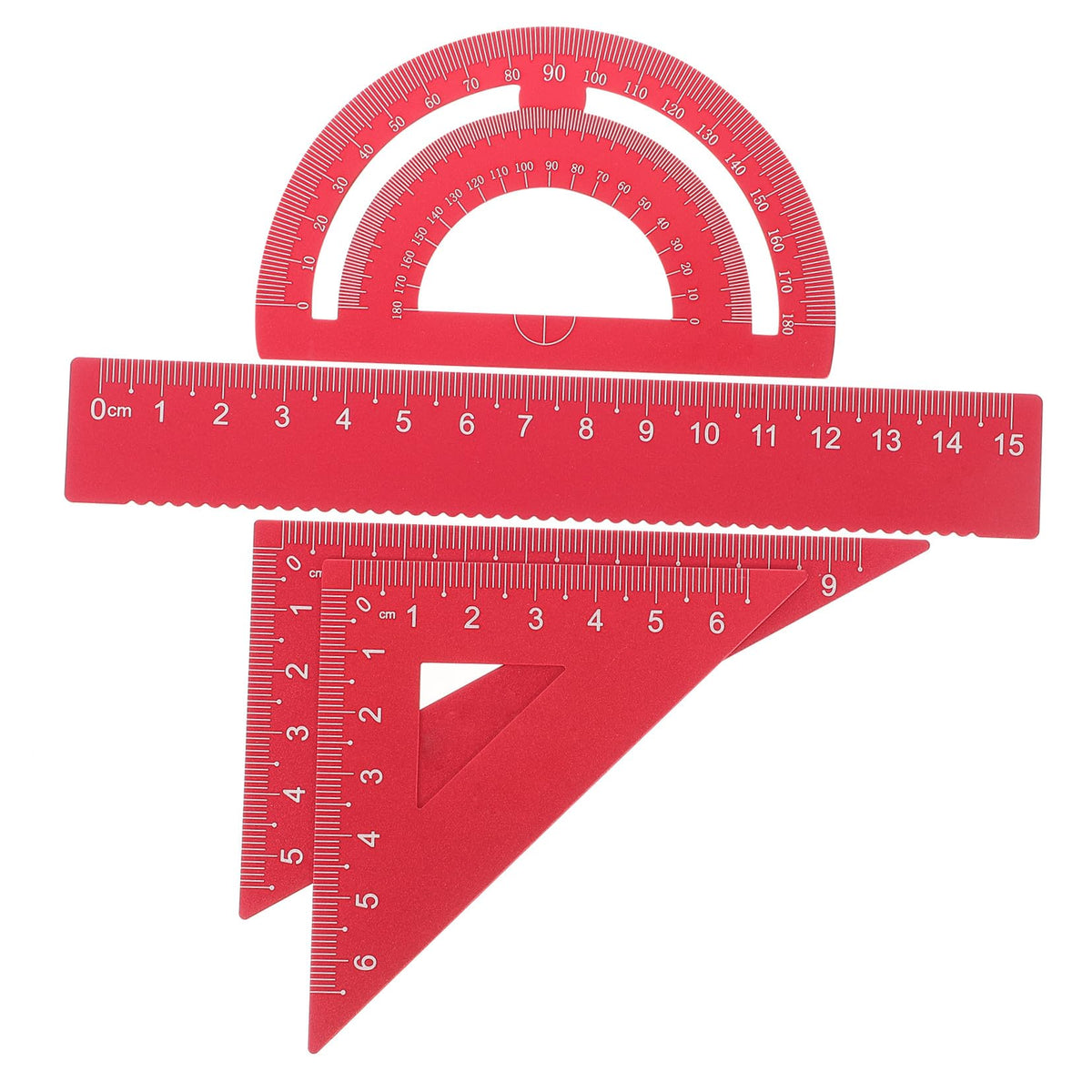 Aluminum Alloy Metal Geometry Set, Ruler Kit for Drafting
