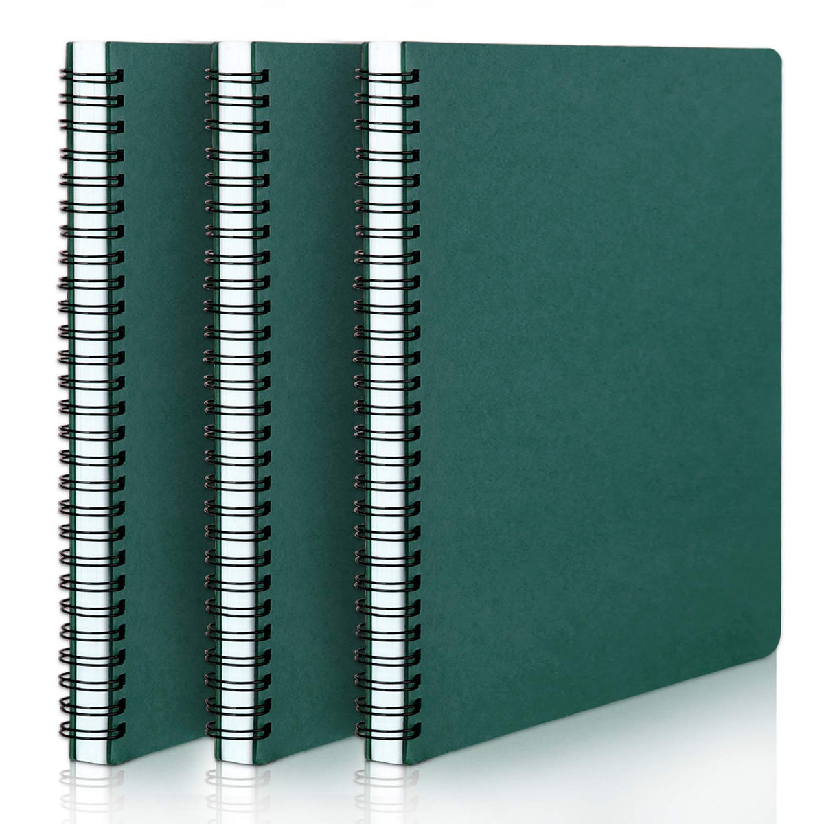 EUSOAR Spiral Ruled Notebook, A5 3packs 5.5"X8.3" 120 Pages Lined Travel Writing Notebooks Journal, Memo Notepad Sketchbook, Office Business Subject Diary Ruled Spiral Book Journal-Coffee Cover