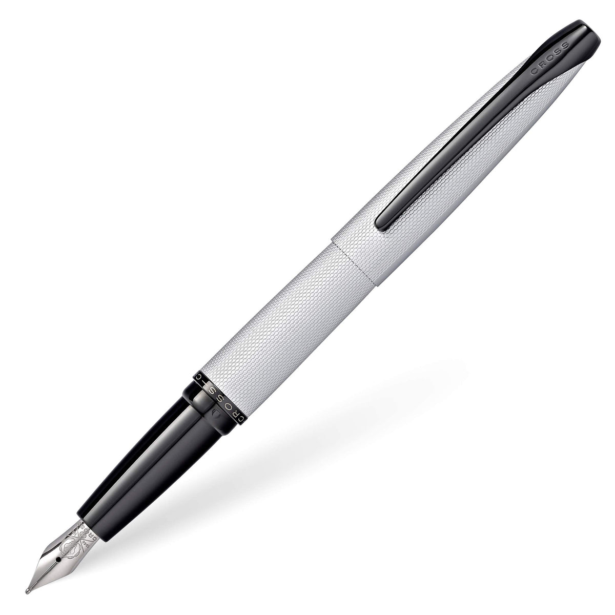 Cross ATX Sandblasted Dark Blue Fountain Pen, Fine Nib, Black Ink