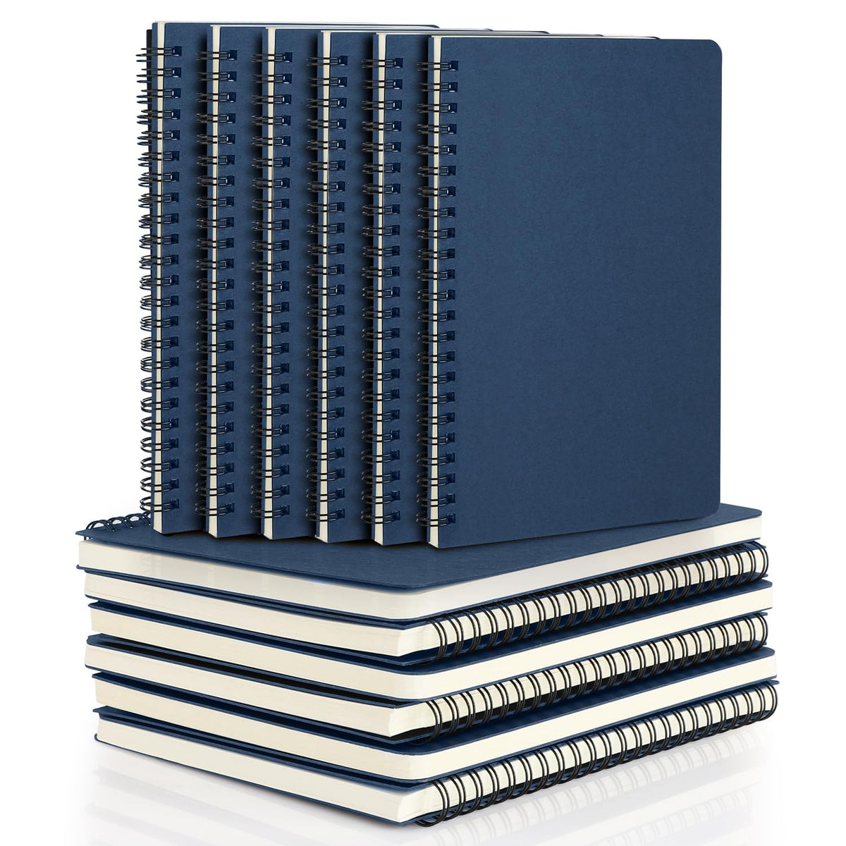 EUSOAR Spiral Ruled Notebook, A5 3packs 5.5"X8.3" 120 Pages Lined Travel Writing Notebooks Journal, Memo Notepad Sketchbook, Office Business Subject Diary Ruled Spiral Book Journal-Coffee Cover