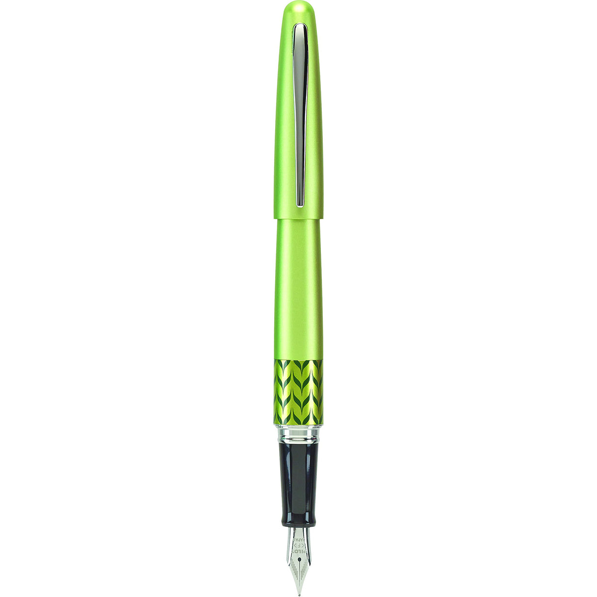 PILOT MR Retro Pop Collection Fountain Pen in Gift Box, Purple Barrel with Elipse Accent, Medium Point Stainless Steel Nib, Refillable Black Ink (91444)