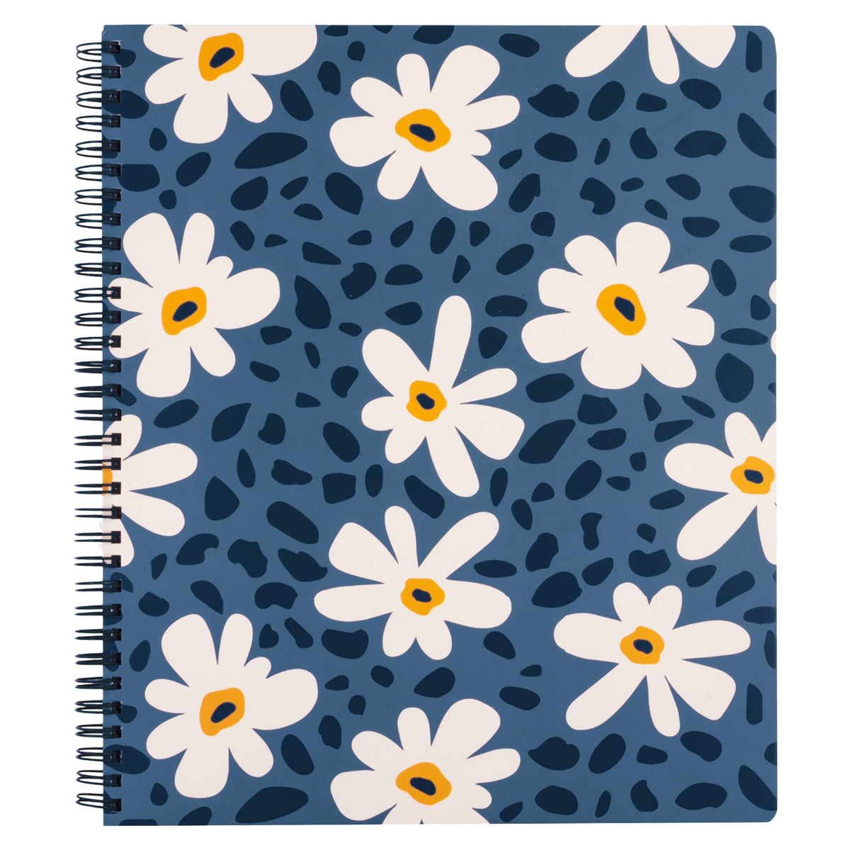 Steel Mill & Co. Cute Floral Large Spiral Notebook, Orange Flower